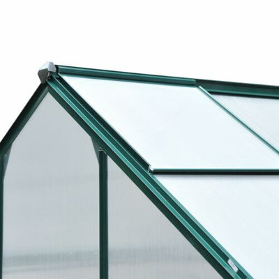 Outsunny 6.2&apos; x 4.3&apos; x 6.6&apos; Walk-In Green House Polycarbonate Greenhouse for