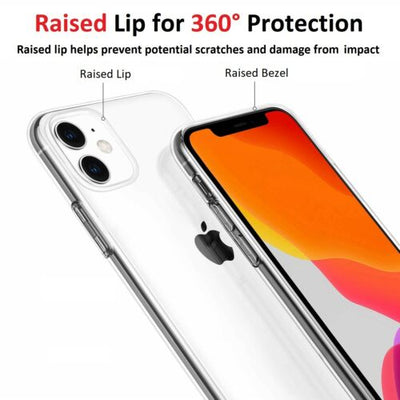 For iPhone 11 Clear Case - Premium Soft Thin TPU Transparent Back Cover