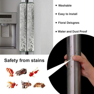 Durable Refrigerator Door Handle Cloth Cover Protector For Kitchen Appliances