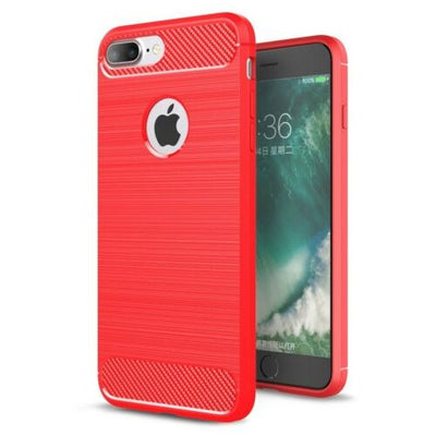 For iPhone 7/8 & iPhone 7/8 Plus Case - Shockproof Carbon Fiber Soft TPU Cover