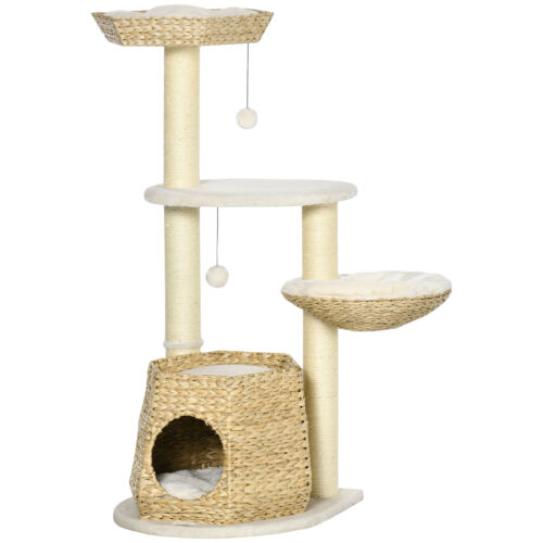 47&quot; Cat Tree Activity Center Climbing Toy w/ Scratching Posts, Balls Bed Condo