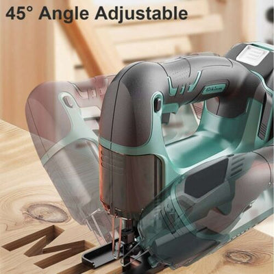 New 65mm 2900RPM Cordless Jigsaw Electric Rechargeable Woodworking Power Tool