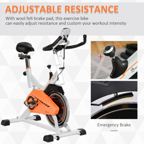 Upright Exercise Bike with Adjustable Resistance Seat Handlebar LCD Display