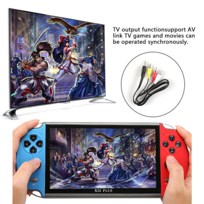 X12 Plus 7&apos;&apos; 16GB Handheld Retro Video Game Consoles Built-In 10000+ Games US 710670960473