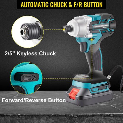 Electric Impact Wrench Screwdriver Cordless Brushless Power Tool for Makita