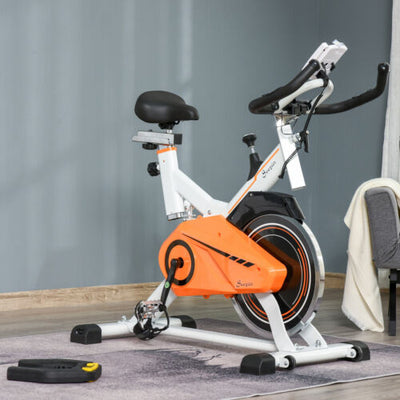 Upright Exercise Bike with Adjustable Resistance Seat Handlebar LCD Display