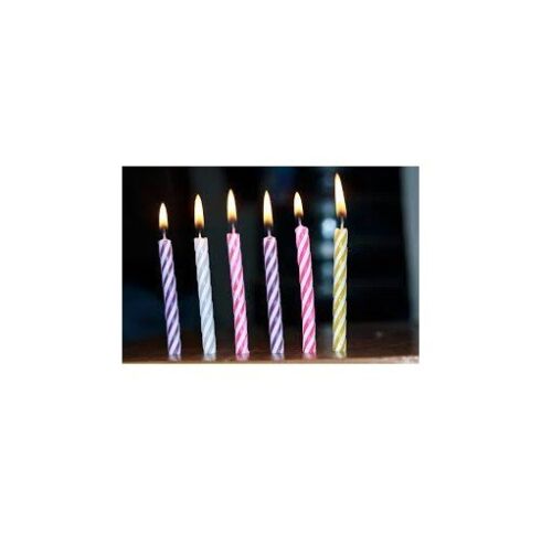 12x Spiral Birthday Anniversary Cake Toppers Candles Party Candle for Girls Boys