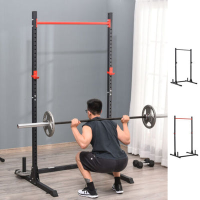 Power Squat Rack Adjustable Height Strength Training Fitness  Pull Up