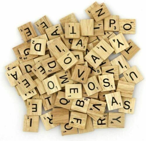 400pcs Wooden Alphabet Letter Crafts Wooden Tiles Decorations For DIY Home Event