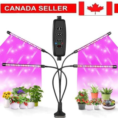 LED Plant Grow Light Gooseneck Dual Head Lamp Hydroponics Greenhouse Dimmable CA