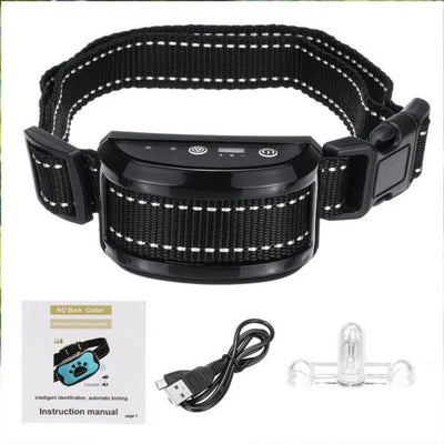 Anti Dog No Shock Bark Collar LED Indicator Rechargeable Anti Barking Waterproof