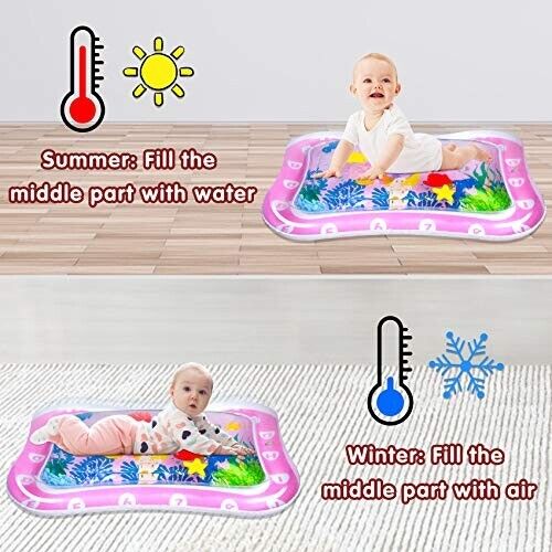 Baby Water Mat PVC Infant Tummy Time Playmat Toddler Fun Activity Cushion Toys