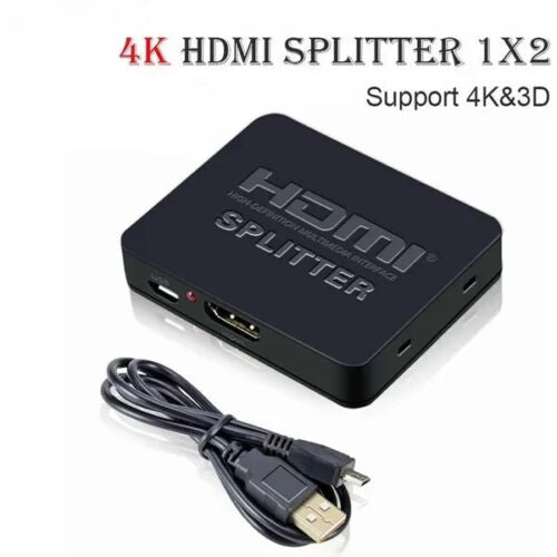 Hdmi Splitter 1 In 2 Out 1080p 4K HDCP Stripper 3D Splitter Power For HDTV PS3