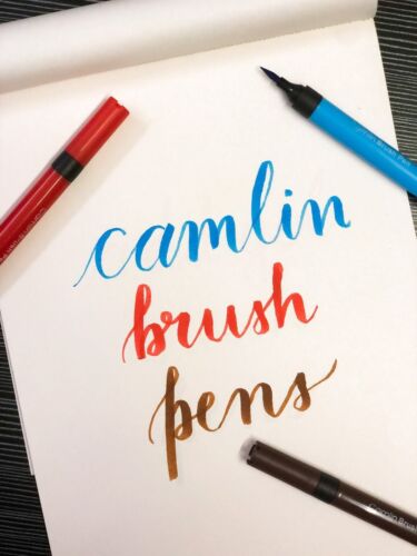 Camlin Kokuyo Brush Pen 24Colours Set Lettering Calligraphy  Drawing Watercolour