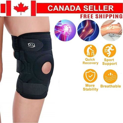 Knee Hinged Brace Open Patella Compression Support Wrap Meniscus Joint Arthritis