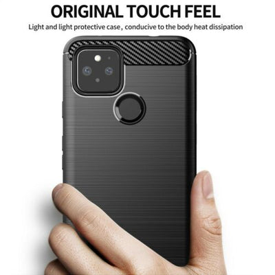 For Google Pixel 5 - Case Carbon Fiber Protective Shockproof Soft TPU Cover