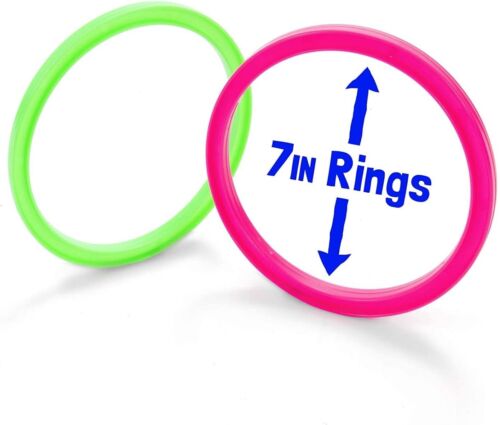CA Neon Ring Toss for kids outdoor speed and agility training games Multi color
