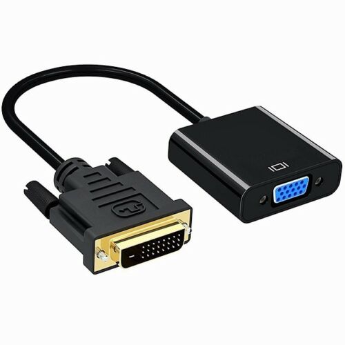 DVI-D to VGA Cable Male To Female Adapter Converter Monitor for PC Computer