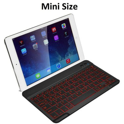 Universal Bluetooth RGB Wireless Keyboard Slim Portable Rechargeable Battery