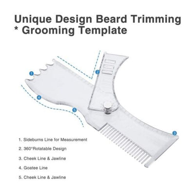 Trimming Comb Men Beard  Shaping Tool Styling Template Shaper Stencil Symmetry