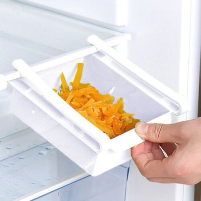 Kitchen Fridge Freezer Space Saver Organizer Holder Food Storage Rack Shelf Box