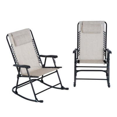 Clearance Sale Outdoor Rocking Chair Set Folding Lawn Furniture Garden Rocker