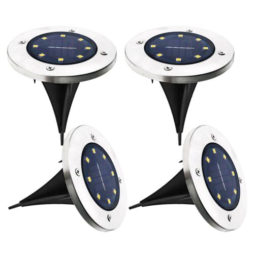 4Pcs LED Solar Powered In-Ground Lights Outdoor ground lamp Pathway Garden Decor