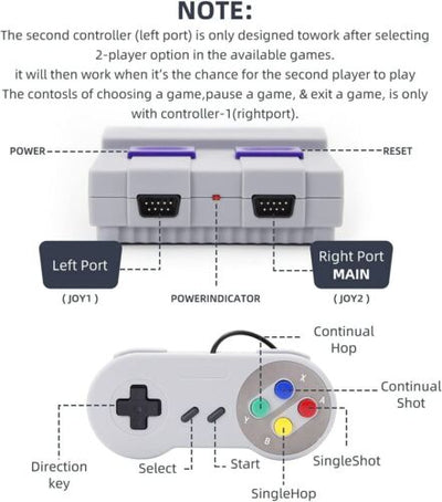 Mini Retro Game Console HDMI HD Built-in 821 Classic Video Games w/ 2 Joysticks