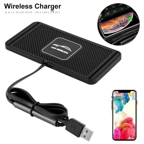 QI 15W Wireless Fast Charging Car Phone Charger Pad Mat For Samsung NEW K