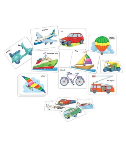 Creative&apos;s Means Of Transport- Flash Cards Education Game &amp; Puzzle Gift Xmas