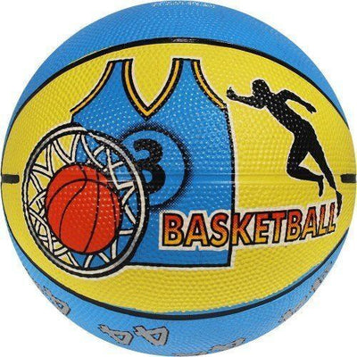 Rubber Multi-Graphics Nylon Winding Basket Ball for Boys Girls Youth GamesCA