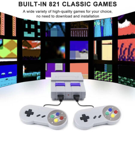 Super Classic Mini Retro Game Console, Built-in 821 Classic Retro Video Game