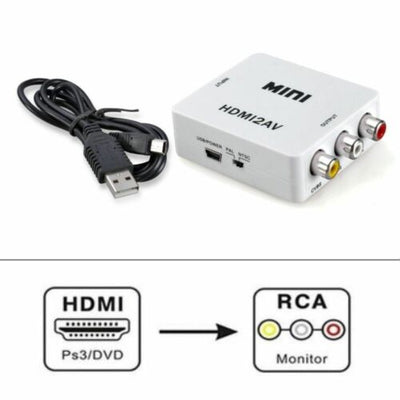 HDMI to RCA 1080P HDMI to 3RCA CVBS AV Composite Converter Video Audio Adapter