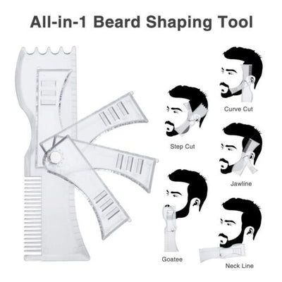 Trimming Comb Men Beard  Shaping Tool Styling Template Shaper Stencil Symmetry