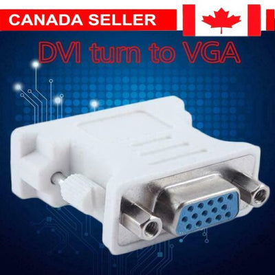 For PC Laptop DVI-D 24+1 Pin Dual Link Male to VGA 15 Pins Females Plug Adapter