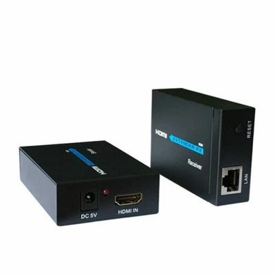 1080P 60M HDMI Extender by cat6/5e over RJ45 Ethernet FHD 2x Power Adapter NEW K
