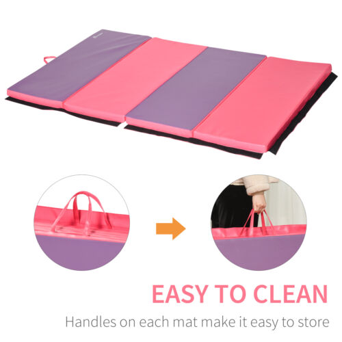 6&apos; × 4&apos; × 2&apos;&apos; Gymnastics Mats Mat Folding Panel Home Gym Yoga Stretch Pad