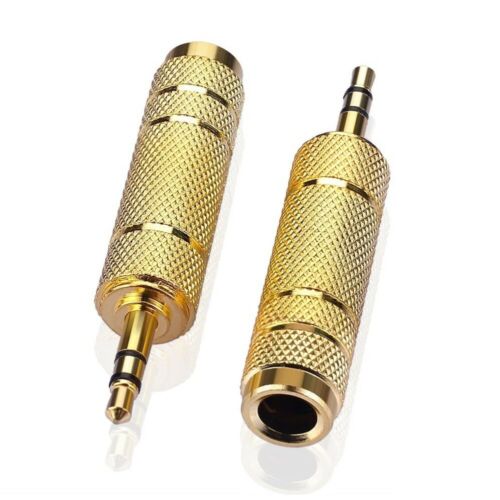 1/8" 3.5mm Male to 6.5mm 1/4" Audio Jack Stereo Headphone Adapter 3.5mm to 6.5mm