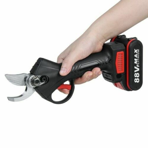 88V Cordless Electric Pruning Shears Secateur Branch Cutter Scissor + 2 Batterie