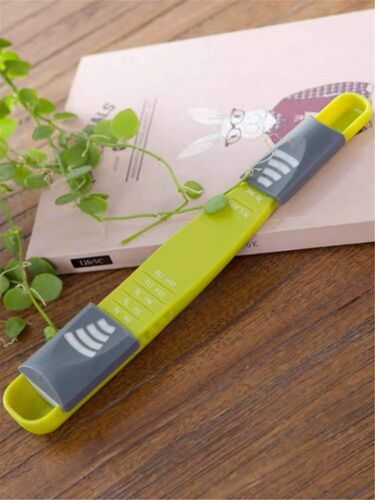 2X Double End Measuring Spoons 8 Stalls Adjustable Measuring Spoon Kitchen Scale