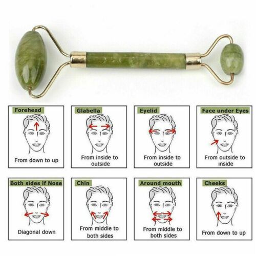 Facial Massage Crystal Jade Stone Roller Slimming Face Body Eye Neck Beauty Tool