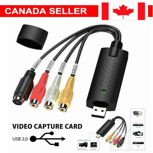 USB 2.0 Audio TV Video VHS to PC DVD VCR Converter Capture Card Adapter Laptop