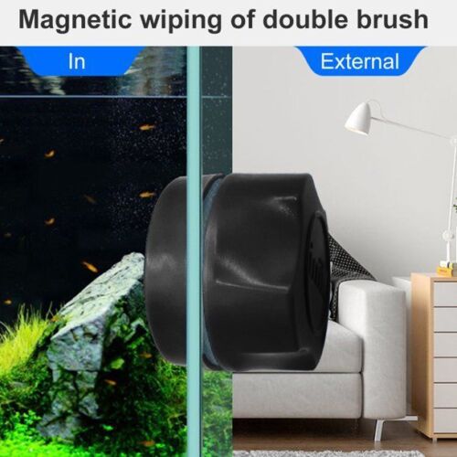 Fish Tank Brush Magnetic Brush Clean Glass Rub Algae Scraper Aquarium Cleaner K