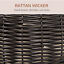 27&quot; Rattan Wicker Elevated Cat House Kitty Scratch House Pet Bed W/ Cushion