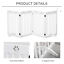 24&quot; Wooden 4 Panel Pet Gate, Folding Dog Safety Fence for Smaller Dogs, White 196393070871