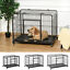 Indoor Grey Puppy Kennel w/ 4 Wheels &amp; Easy Folding Design