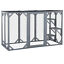 Cat Cage Wooden Pet Enclosure with Waterproof Roof, Platforms, Lock, Grey 842525170734