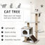 Cat Tree Tower w/ Jute Scratching Posts Condo Cushion Perch 23.5&quot; x 19&quot; x 48&quot;