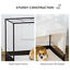 Outdoor Pet Bed with Shade Canopy for Medium Large Dogs w/ Cushion 36&quot;x28&quot;x32&quot; 196393257401