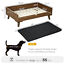 Elevated Dog Bed with Soft Sponge Cushion, Modern Wood Dog Bed /w Steel Legs 196393252734